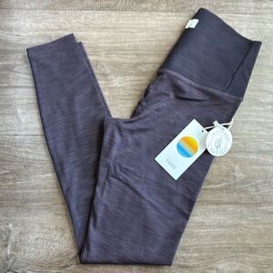 VUORI‎ Lux Rib Studio Legging Quartz Heather brown size XS NWT